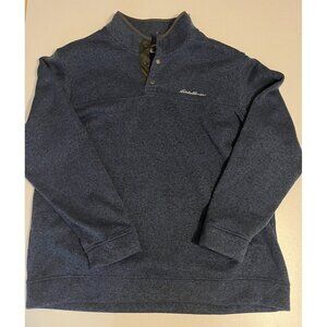Eddie Bauer Men's Pullover Small 1/4 Snap Mock Neck‎ Radiator Fleece Sweater XXL